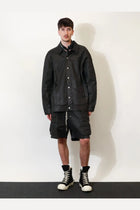 DRKSHDW Men's Waxed Black Denim Jacket Black, view 2