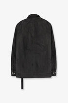 DRKSHDW Men's Waxed Black Denim Jacket Black, view 4