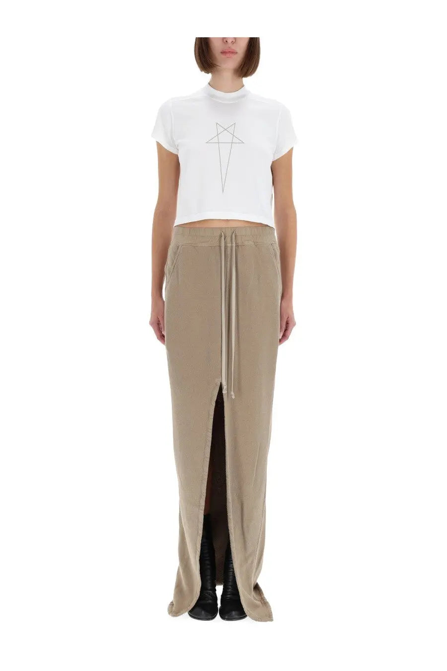 DRKSHDW Women's Cropped Small Shirt White