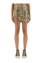 DRKSHDW Women's Minimal Mini Skirt Beige