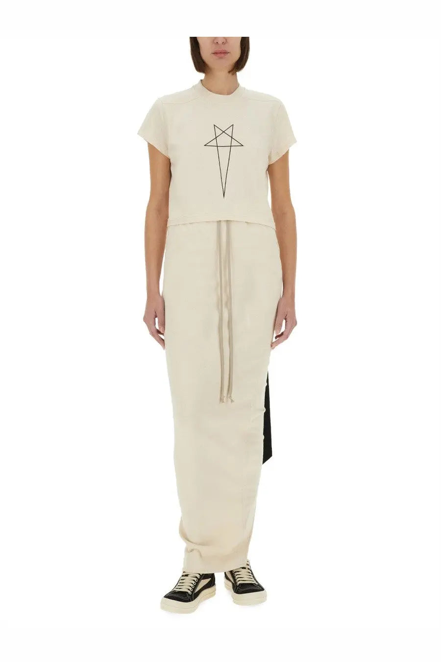 DRKSHDW Women's Pillar Maxi Skirt White, view 2