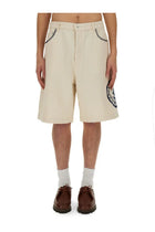 Drôle de Monsieur Men's Cotton Bermuda Shorts Pink
