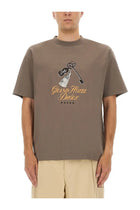 Drôle de Monsieur Men's Grand Hotel Print Shirt Grey