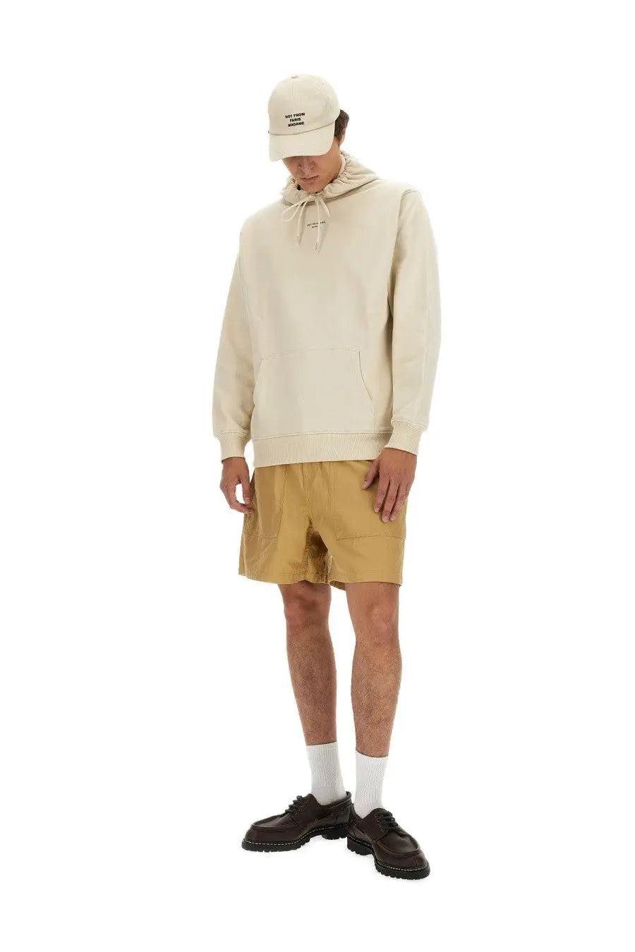 Drôle de Monsieur Men's Hoodie Beige, view 2