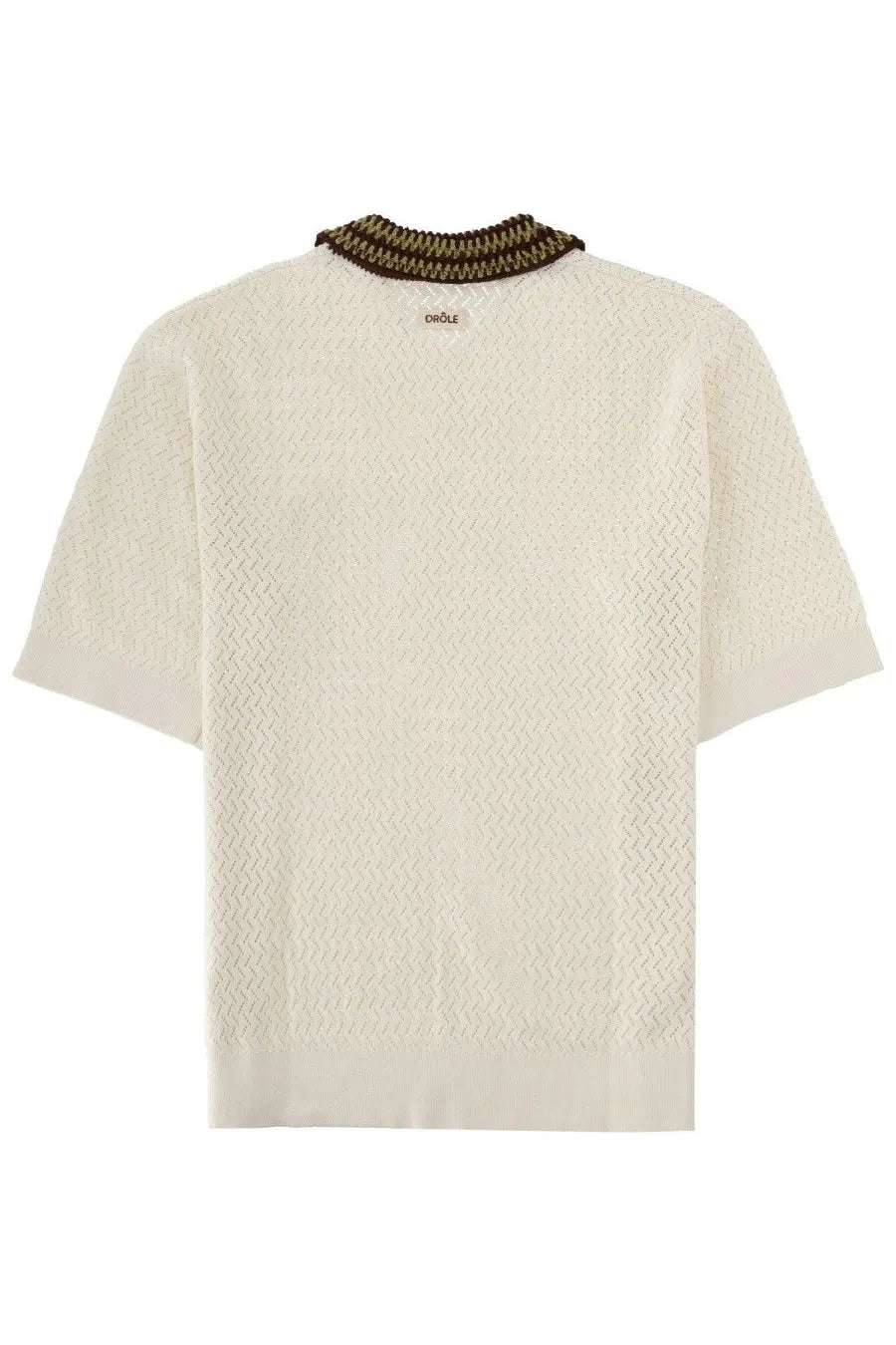 Drôle de Monsieur Men's Polo Maille Journé Miroir White, view 3