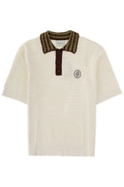Drôle de Monsieur Men's Polo Maille Journé Miroir White