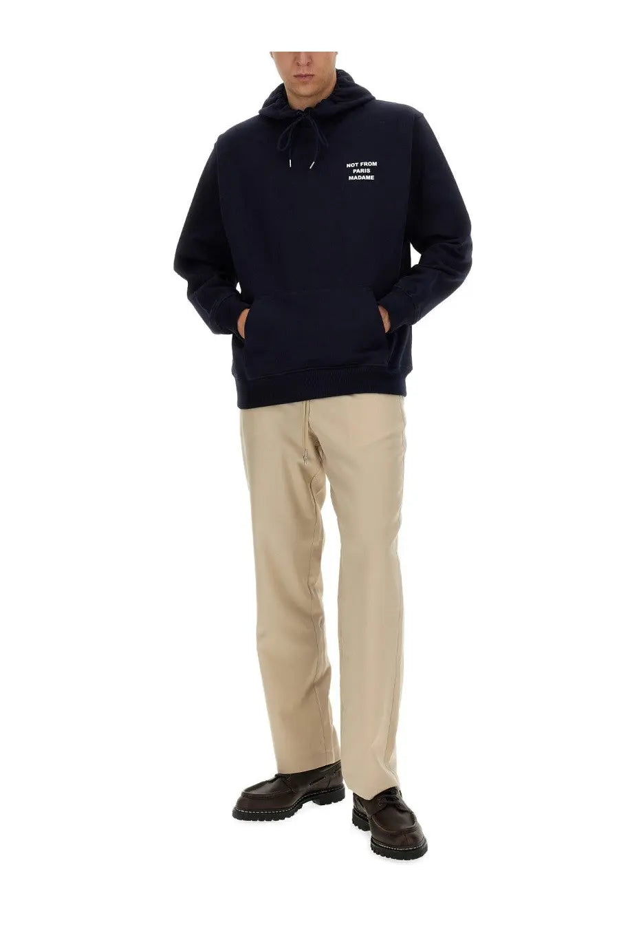 Drôle de Monsieur Men's Slogan Sweatshirt Blue, view 3
