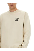 Drôle de Monsieur Men's Slogan Sweatshirt White, view 4