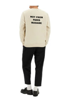 Drôle de Monsieur Men's Slogan Sweatshirt White, view 2