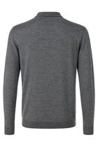 Drumohr Men's Wool Merino Polo Grey, view 2