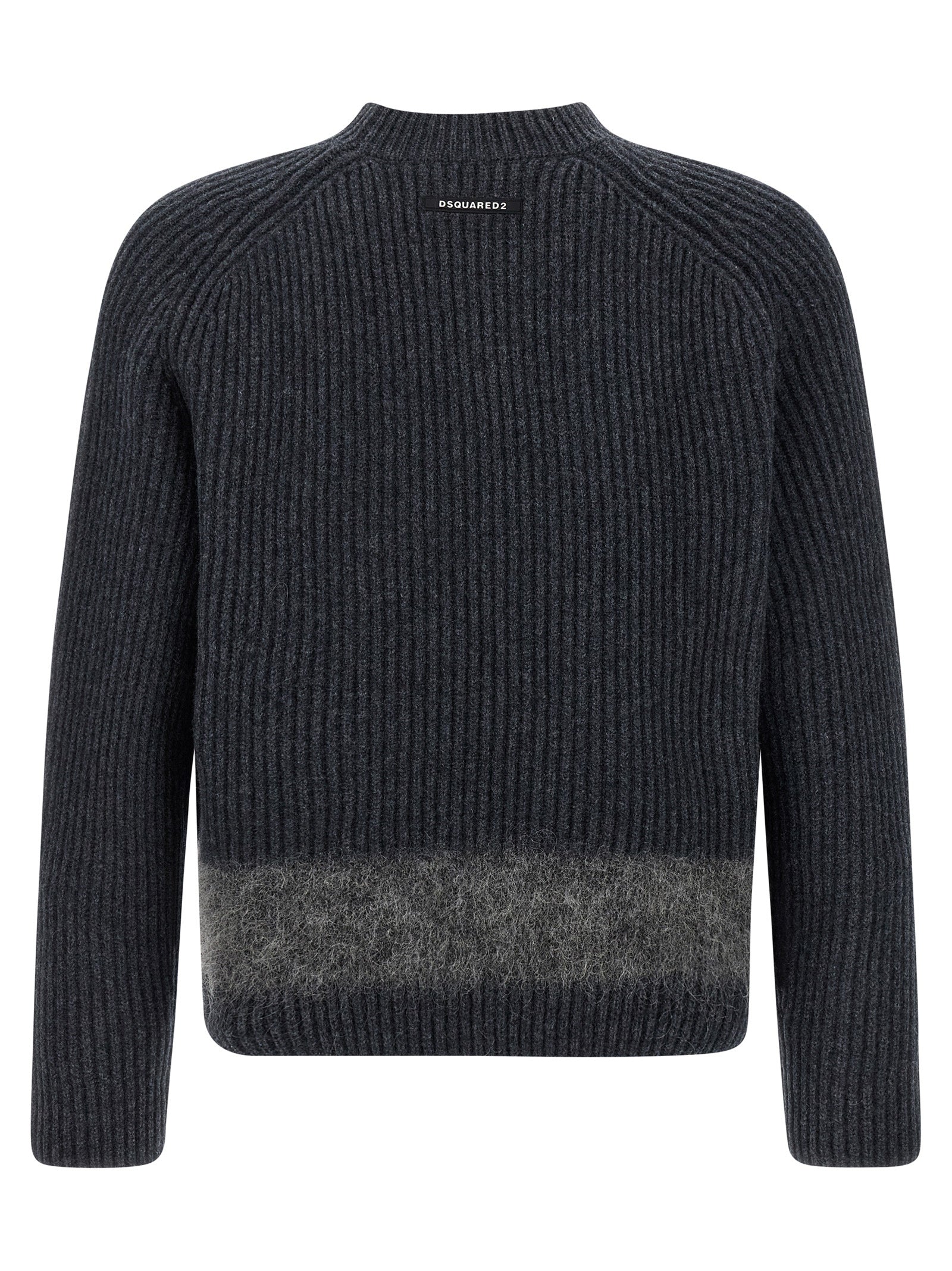 DSQUARED2 - DSQUARED2 - Carded wool insert sweater - Men’s Knitwear