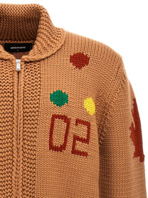 DSQUARED2 - DSQUARED2 - Jacquard cardigan - Men’s Knitwear