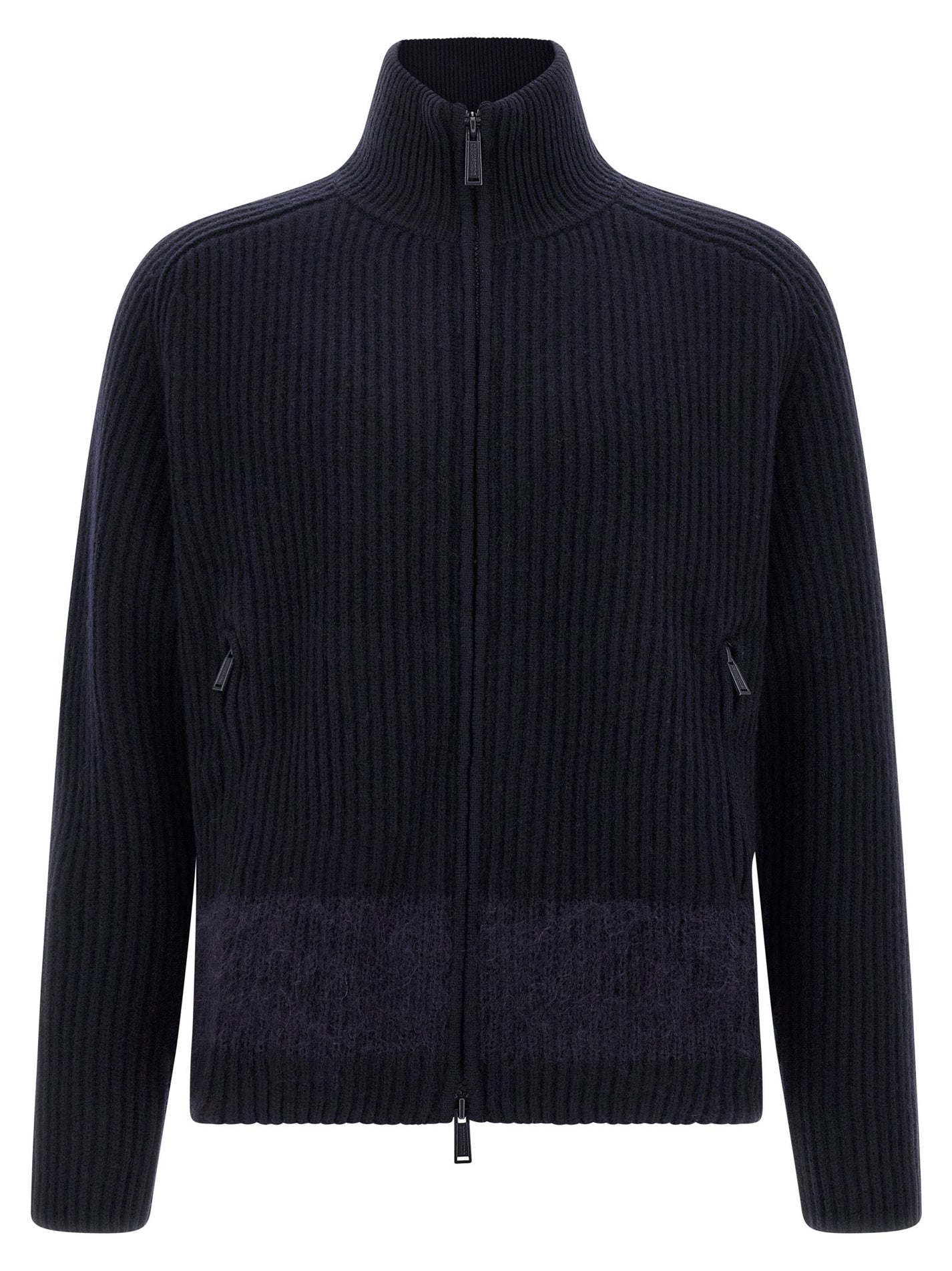 DSQUARED2 - DSQUARED2 - Carded wool insert cardigan - Men’s Knitwear