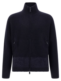 DSQUARED2 - DSQUARED2 - Carded wool insert cardigan - Men’s Knitwear