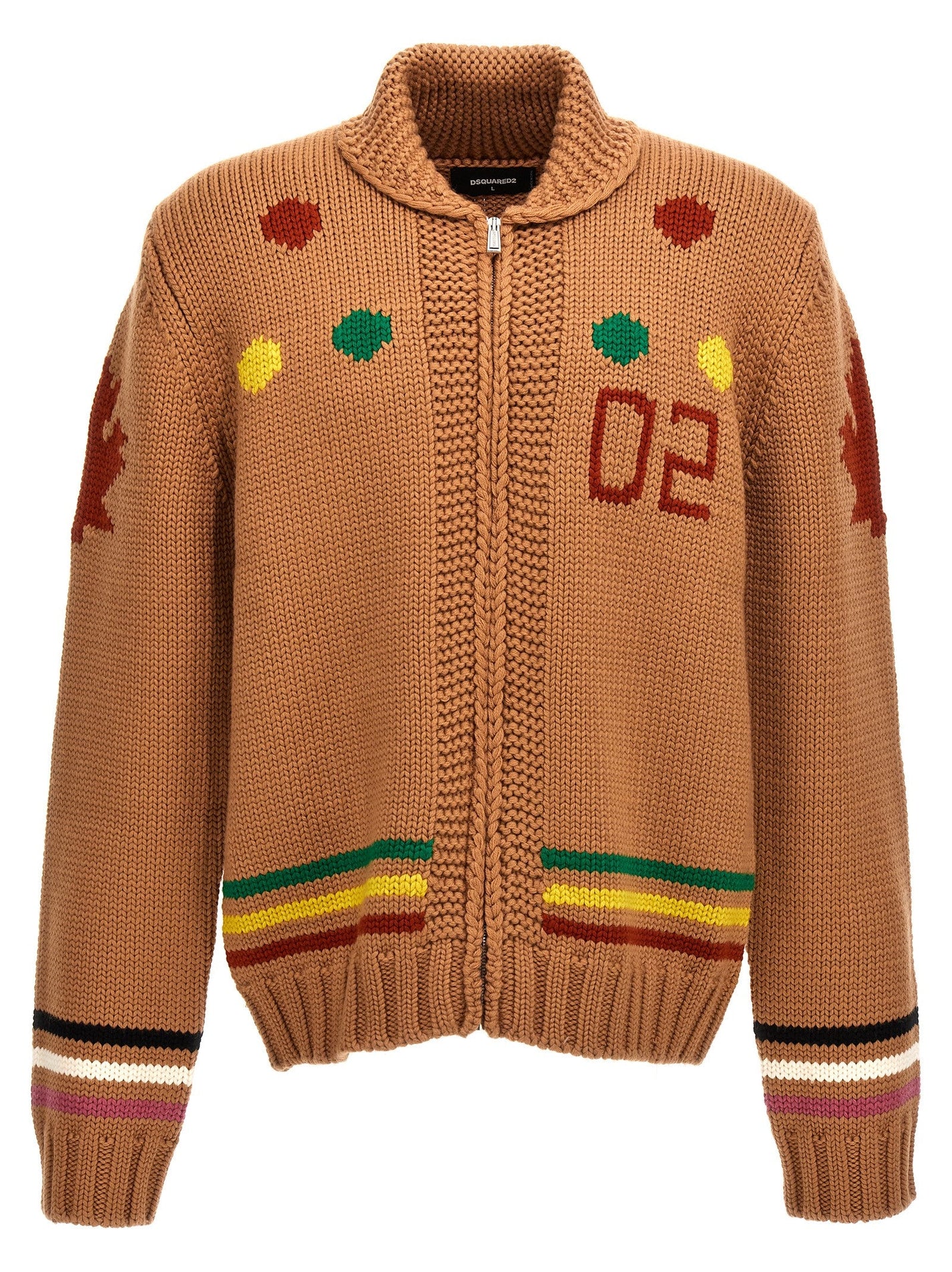 DSQUARED2 - DSQUARED2 - Jacquard cardigan - Men’s Knitwear