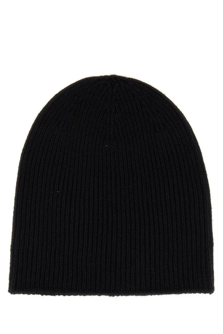 Dsquared2 men’s black ribbed knit beanie hat made from warm durable fabric ideal for cold weather