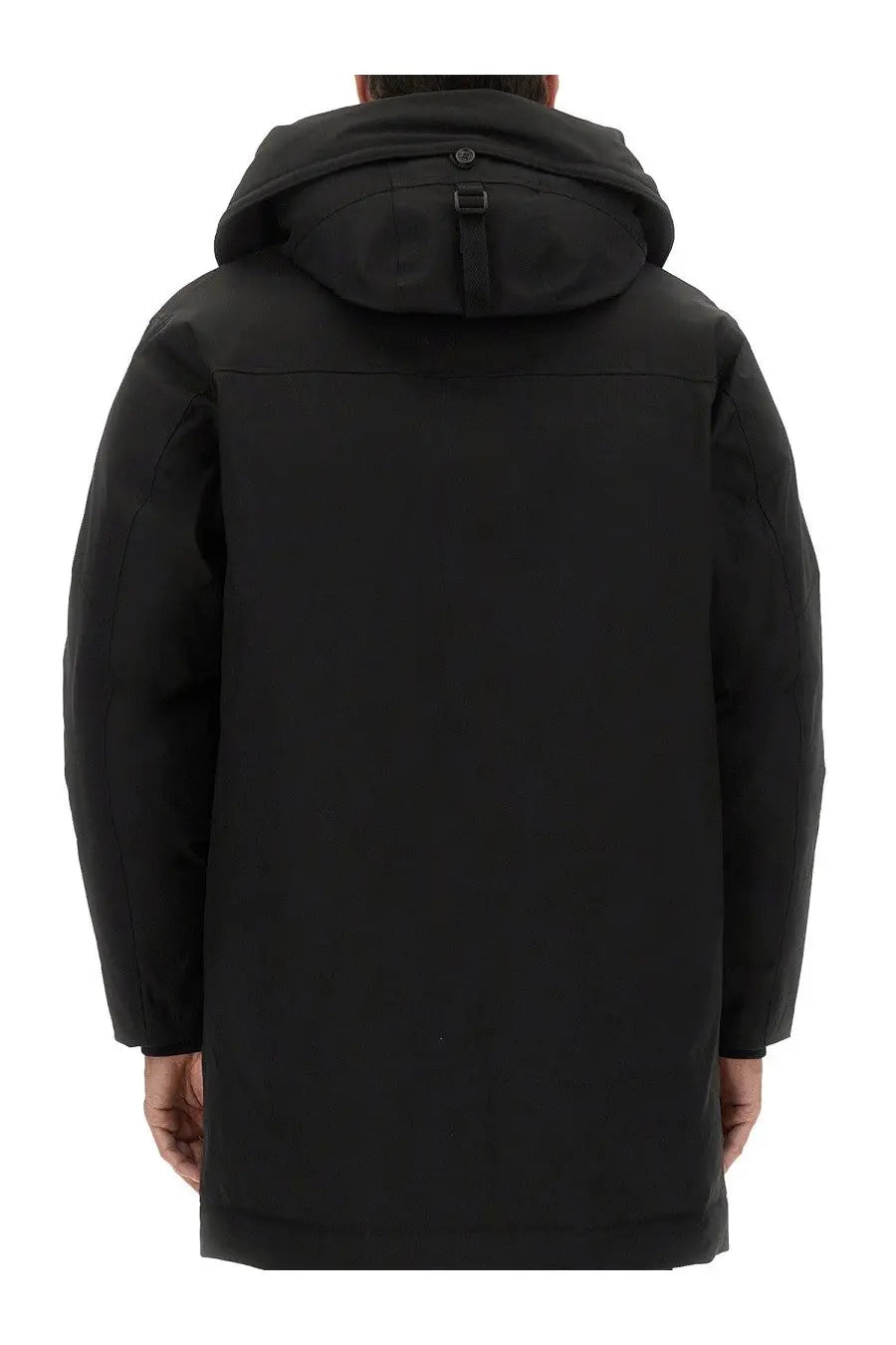 Dsquared2 men’s caban puffer coat black with a sleek modern design and subtle stitching details
