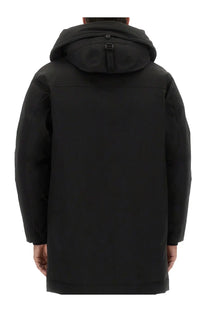 Dsquared2 men’s caban puffer coat black with a sleek modern design and subtle stitching details