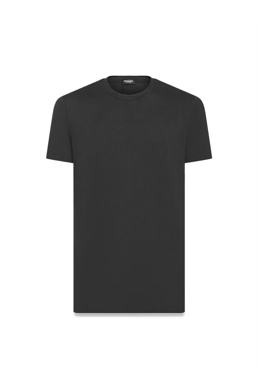 Dsquared2 men’s black cotton short-sleeved crew neck t-shirt with subtle brand tag at the collar