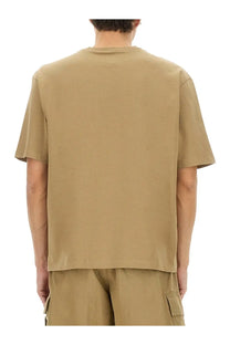 Dsquared2 men’s icon new generation beige short-sleeved crew neck loose fit cotton t-shirt