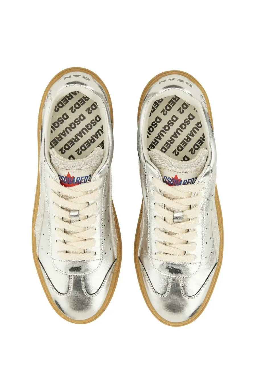 Dsquared2 Men's Leather Sneaker Silver, view 6