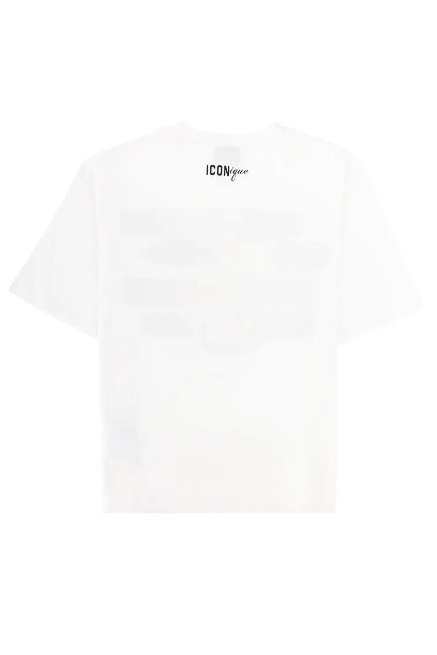 Dsquared2 men’s white short-sleeved cotton shirt with subtle black iconique logo at the neckline