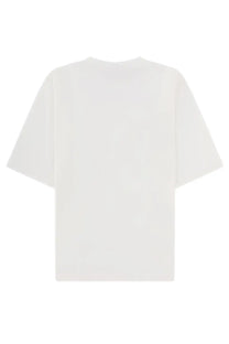 Dsquared2 men’s white oversized cotton t-shirt with a relaxed fit and short sleeves
