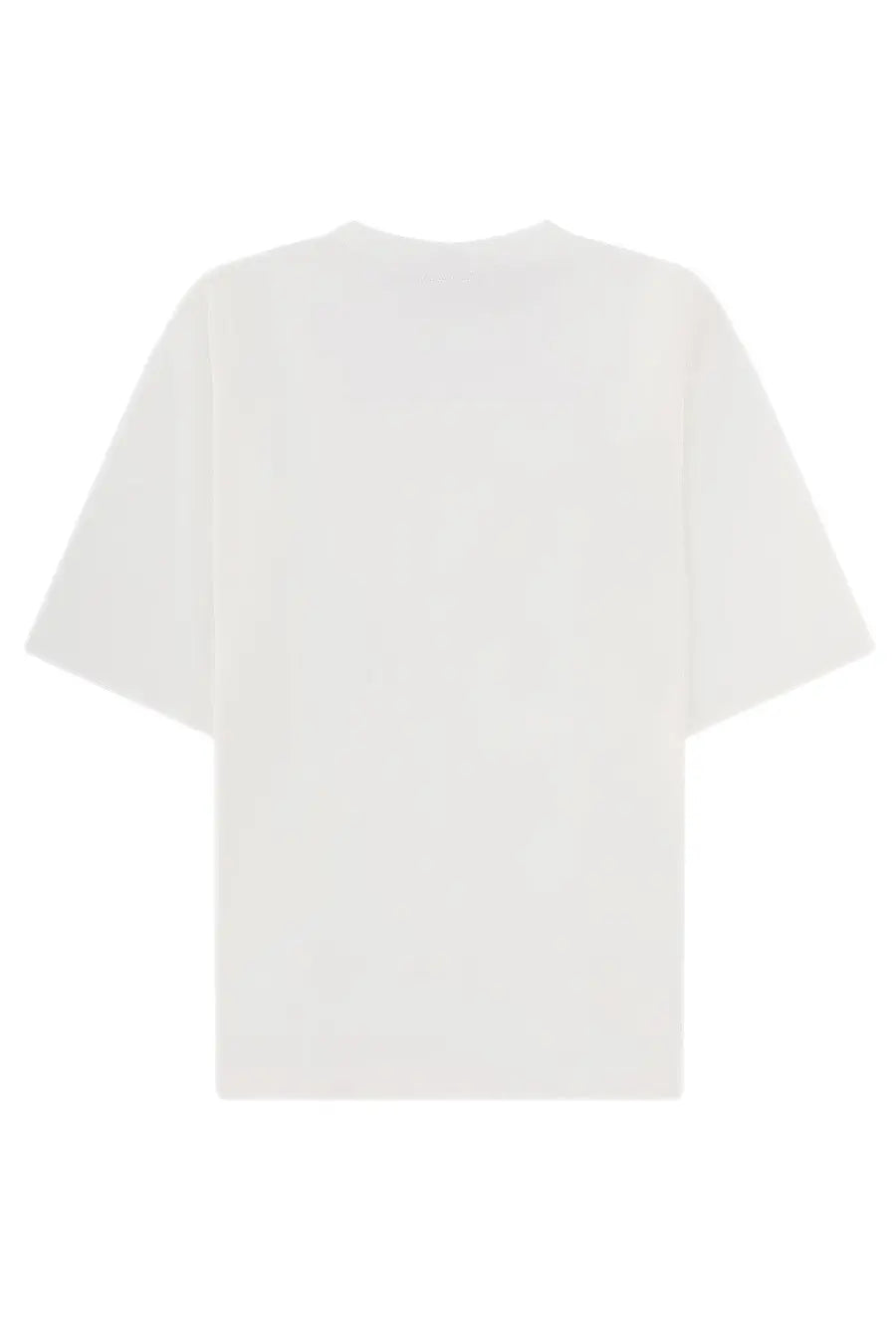 Dsquared2 men’s white oversized cotton t-shirt with relaxed fit and short sleeves
