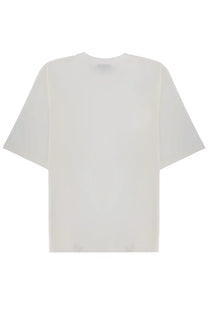 Dsquared2 men’s white oversized short-sleeved t-shirt with relaxed fit and simple crew neckline