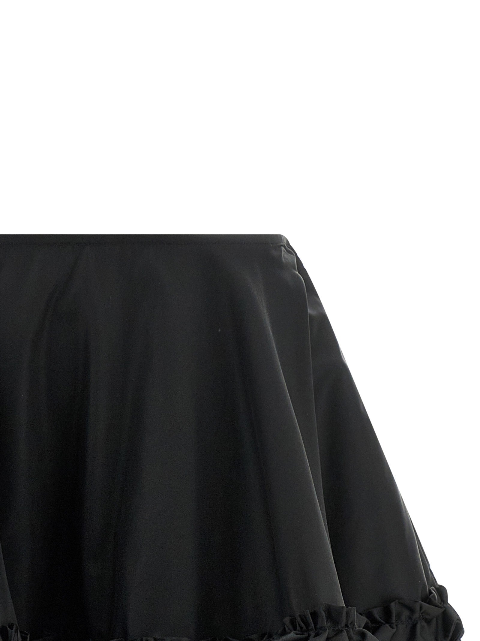 Ganni Duchesse Nylon Mini Frill Skirt Black