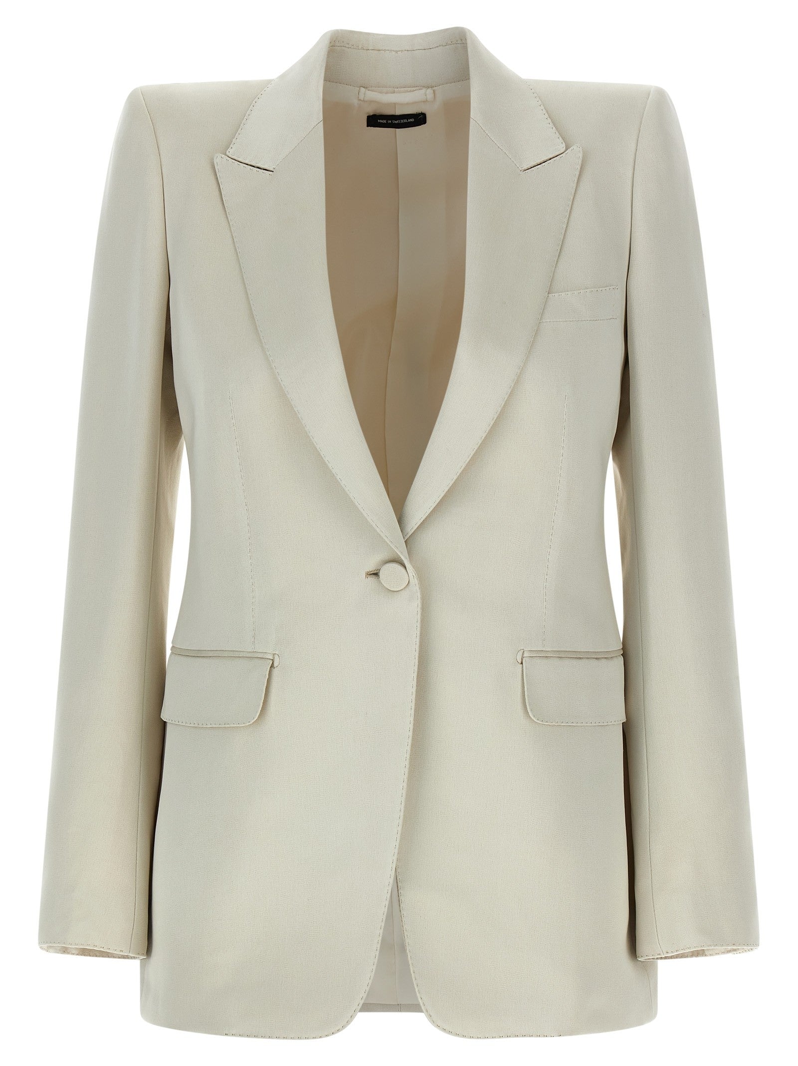 Tom Ford Duchesse Single Breasted Blazer Beige