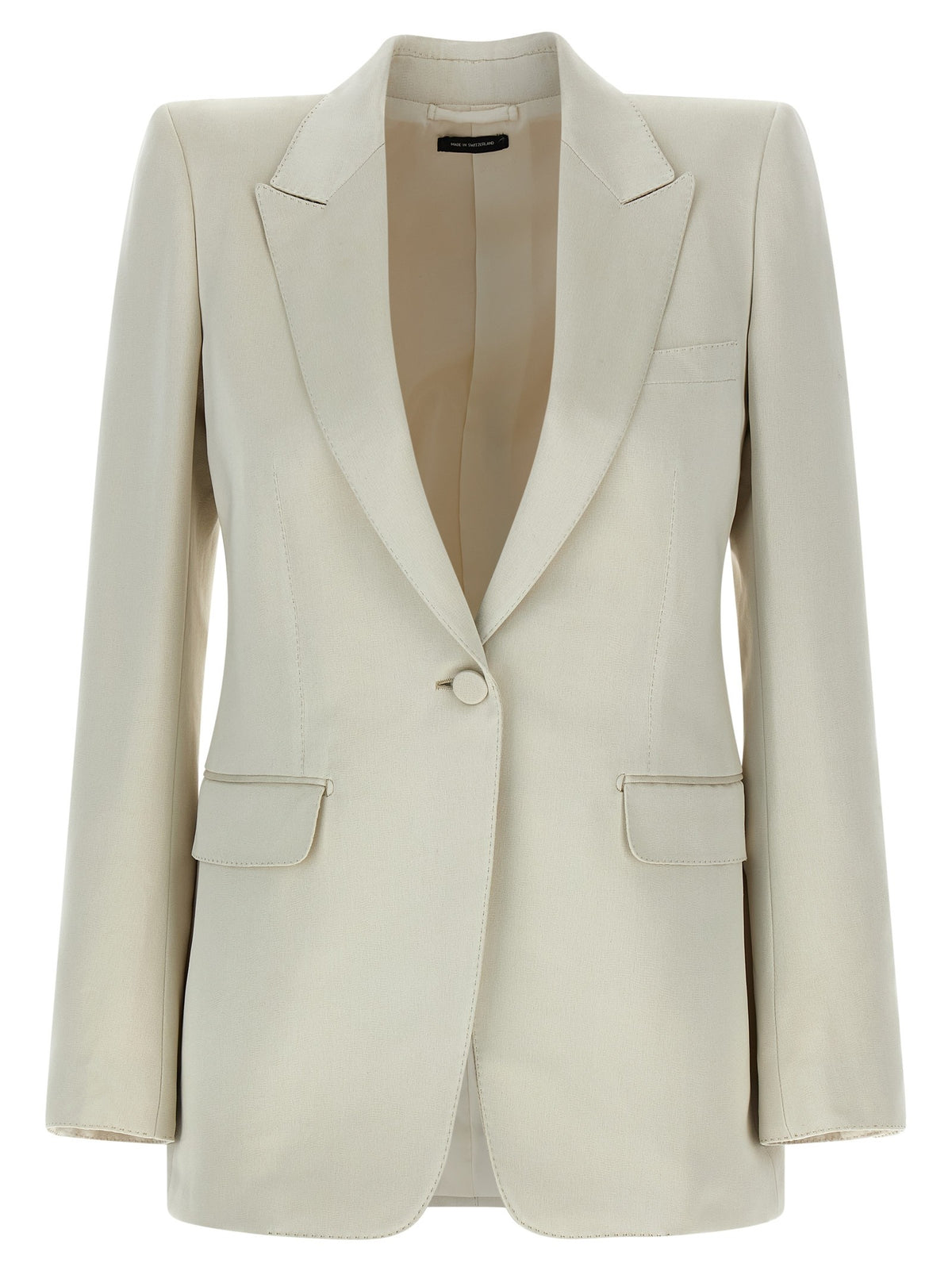 Tom Ford Duchesse Single Breasted Blazer Beige