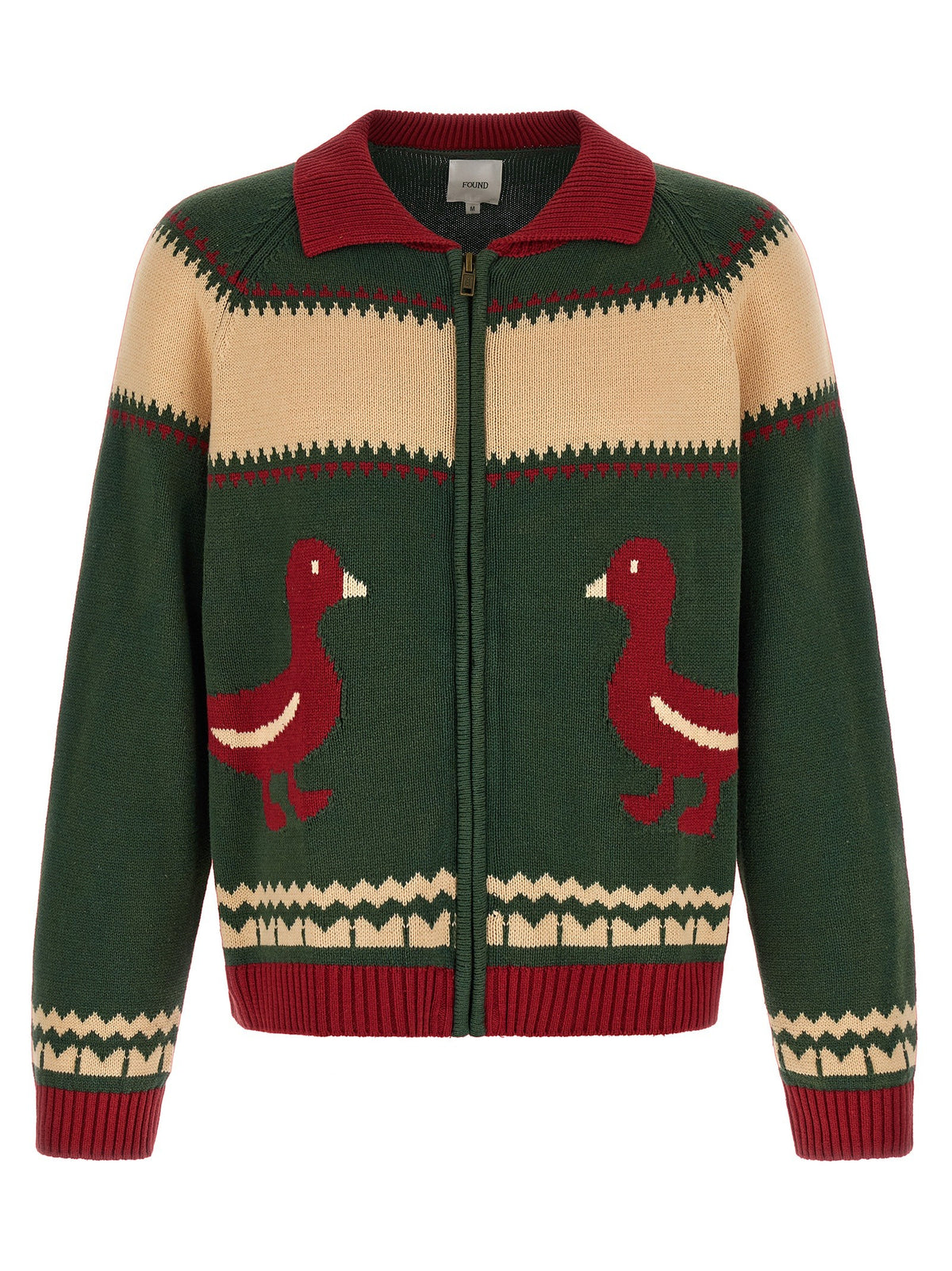 FOUND Duck Cardigan Green