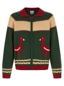 FOUND Duck Cardigan Green