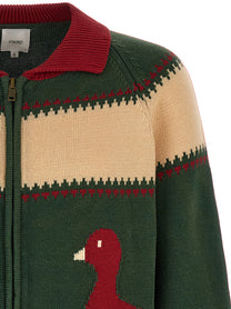 FOUND Duck Cardigan Green