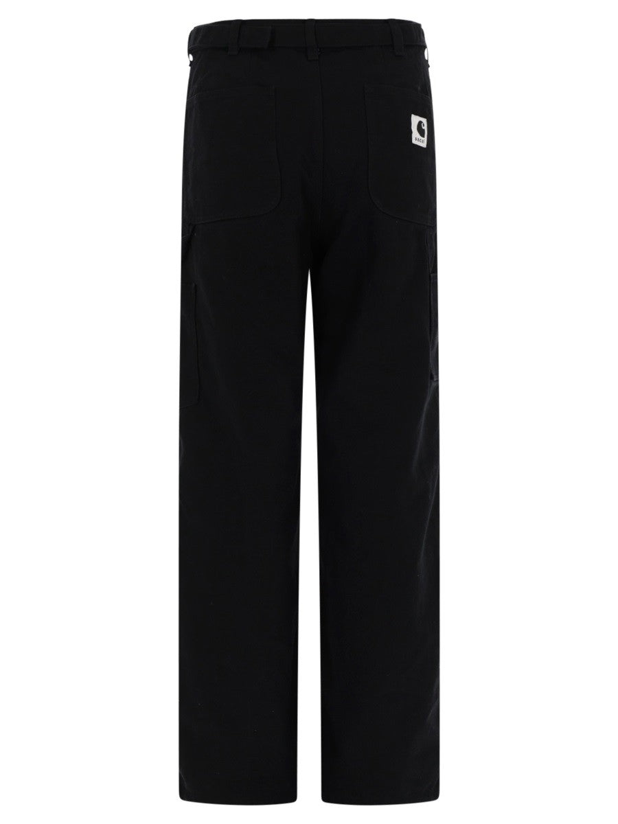 Sacai Women's Duck Sacai Carhartt Wip Pants Black, view 2