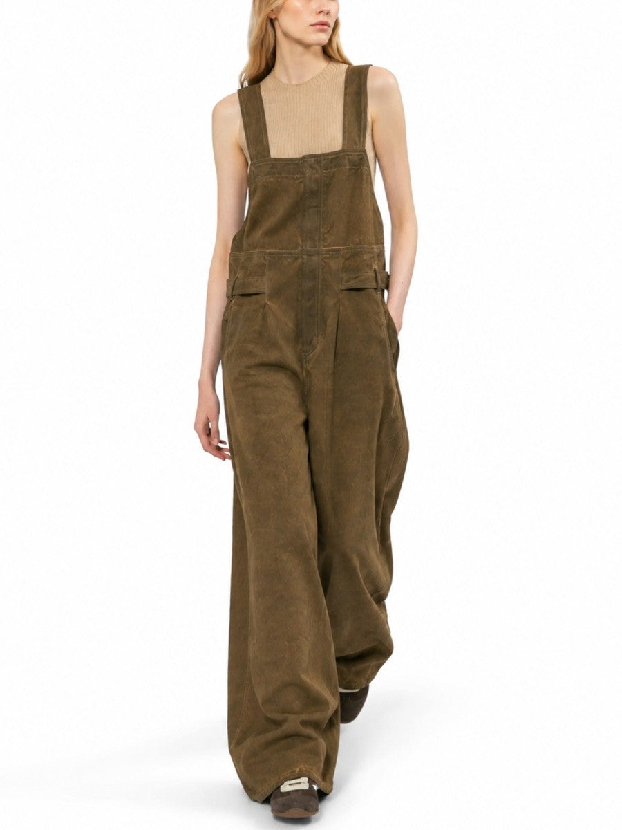 Uma Wang Women's Dungarees Panda Brown