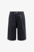 DUNST Men's Back Denim Bermuda Shorts Black