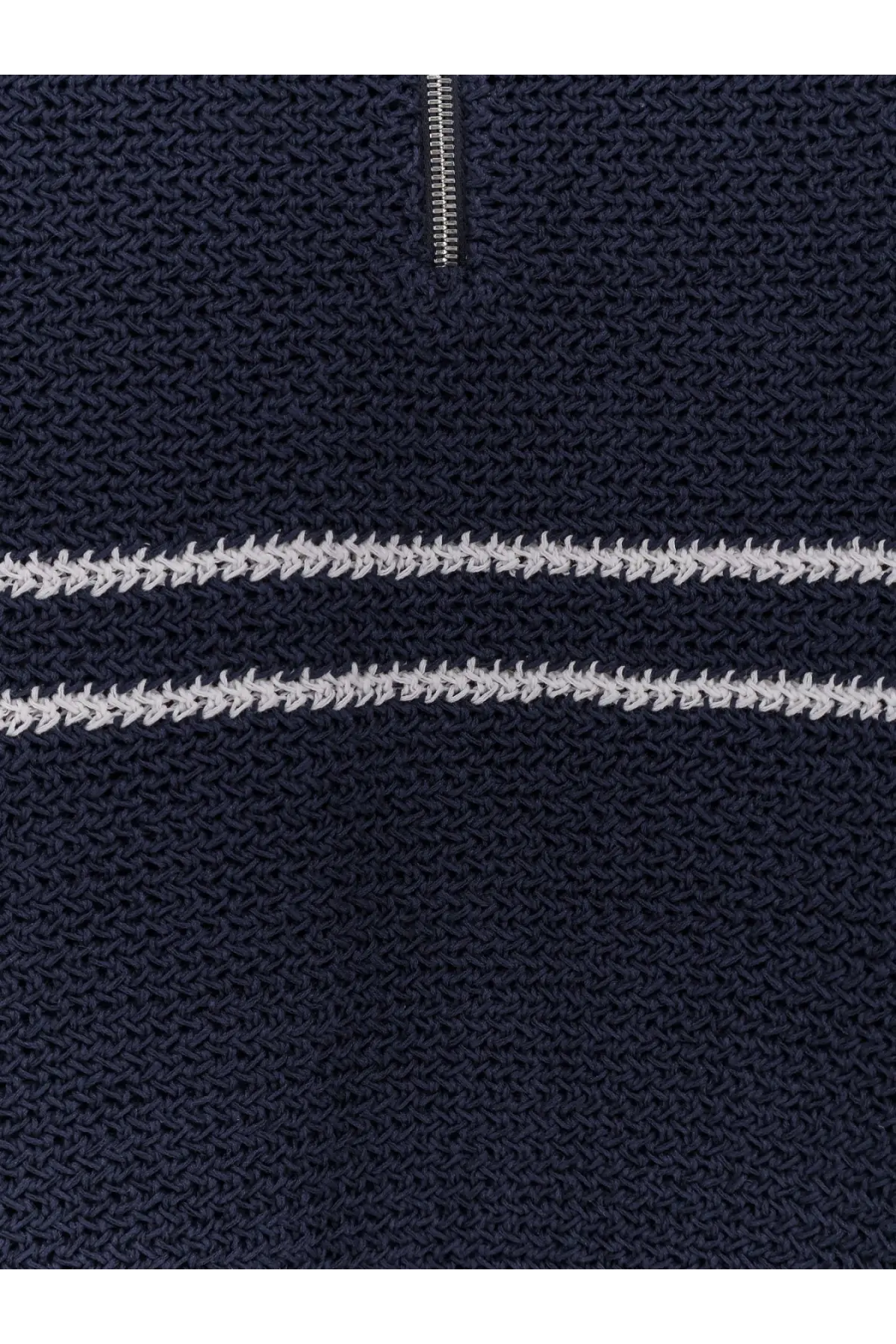 DUNST Men's Half Zip Cotton Blend Sweater Blue, view 3