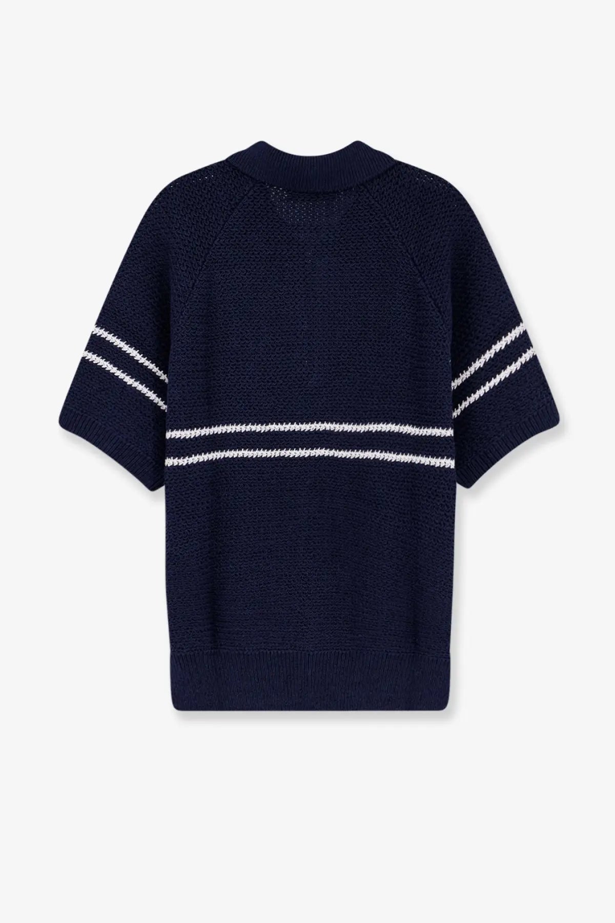DUNST Men's Half Zip Cotton Blend Sweater Blue, view 2