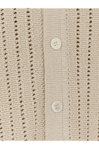 DUNST Men's Openwork Cotton Cardigan White, view 3
