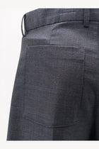 DUNST Men's Pleated Check Wool Blend Bermuda Shorts Grey, view 3