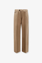 DUNST Men's Pleated Chino Slacks Trousers Brown