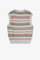 DUNST Men's Unisex Sleeveless Cotton Sweater White, view 2