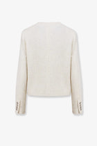DUNST Women's Unisex Bouclé Tweed Blazer White, view 2