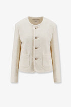DUNST Women's Unisex Bouclé Tweed Blazer White