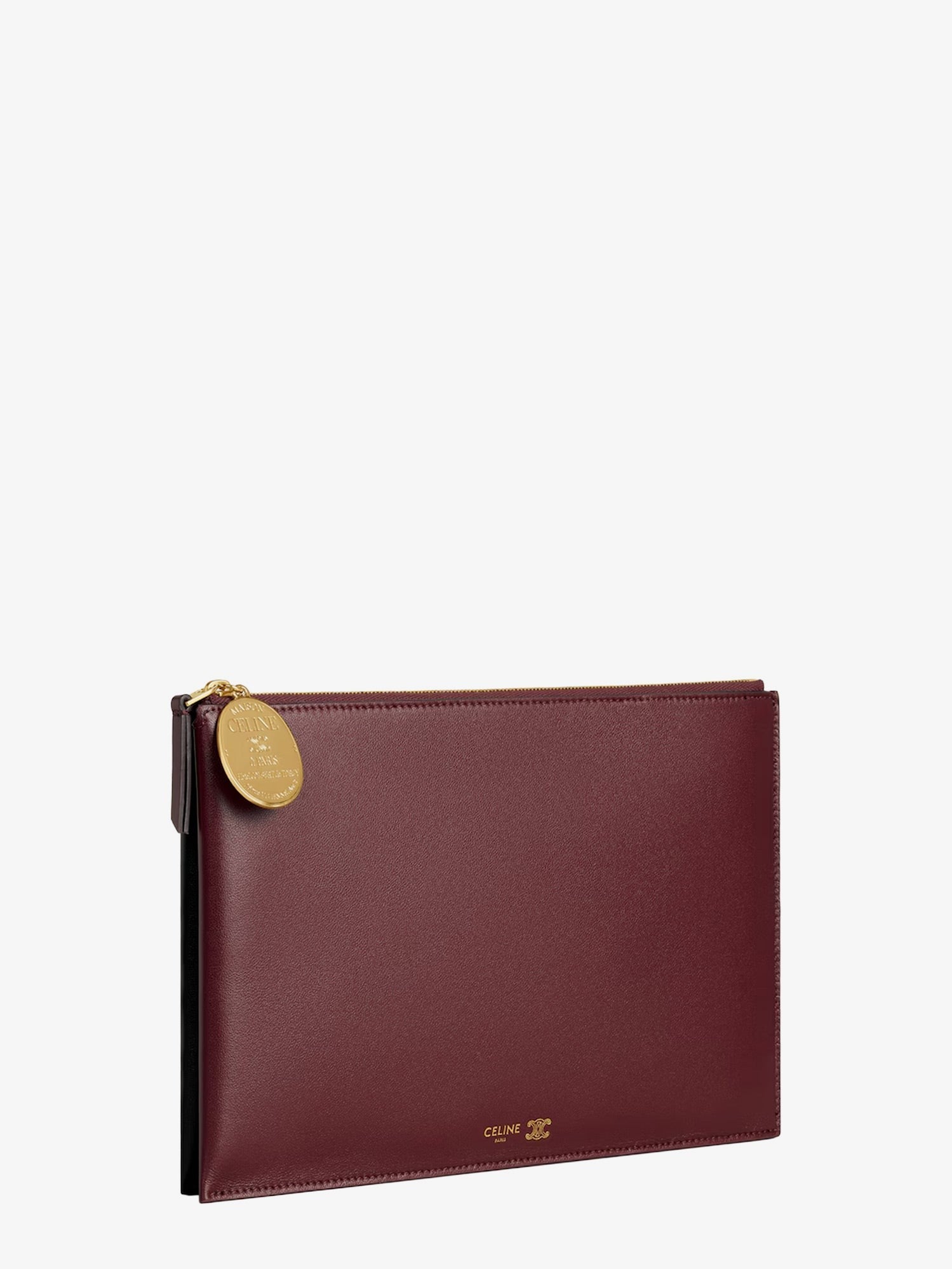 Celine Women's Duo Leather Clutch Bag Black