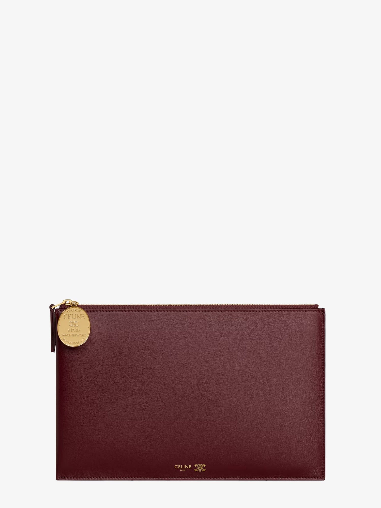 Celine Women's Duo Leather Clutch Bag Black