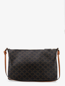Celine Women's Duo Triomphe Canvas Shoulder Bag MIEL