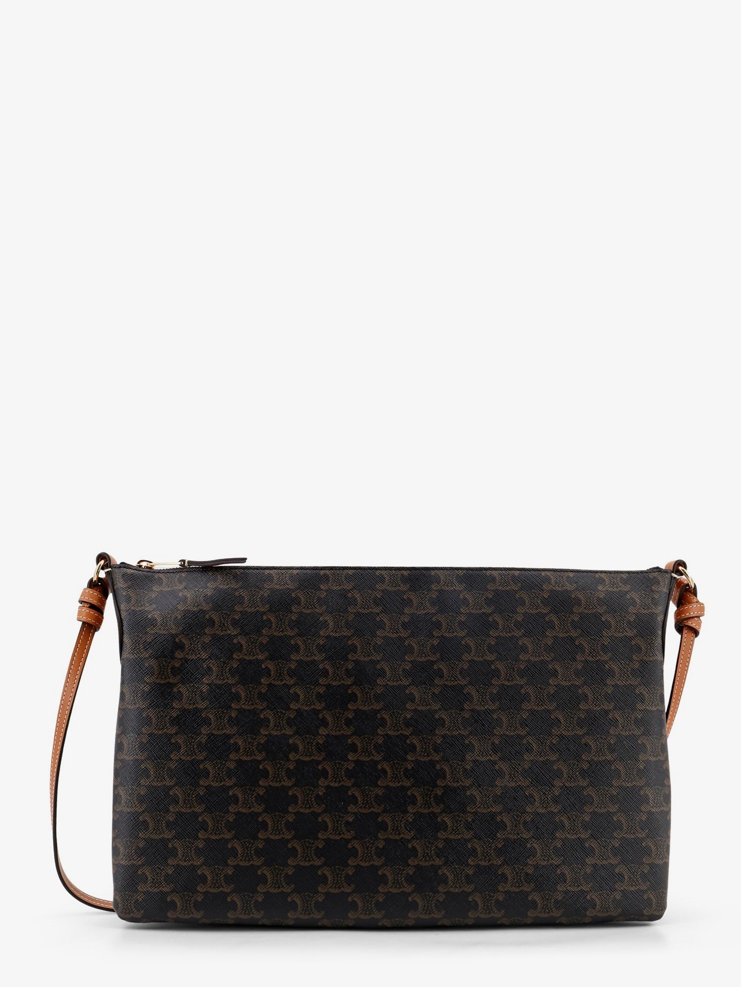 Celine Women's Duo Triomphe Canvas Shoulder Bag MIEL
